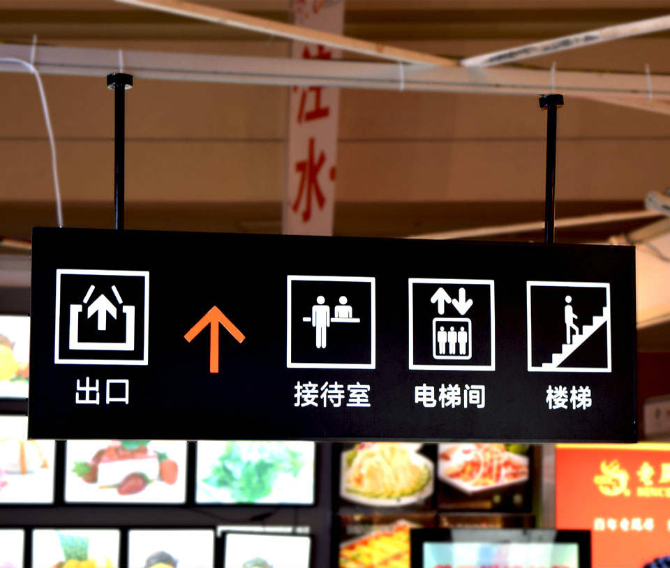 商場指示牌發(fā)光吊牌